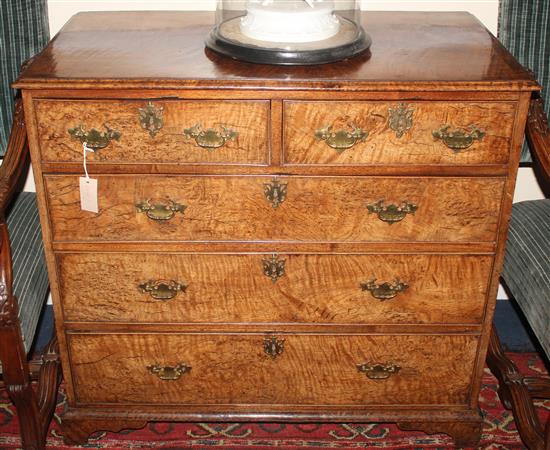 A George III pollard oak chest, W.3ft 1in.